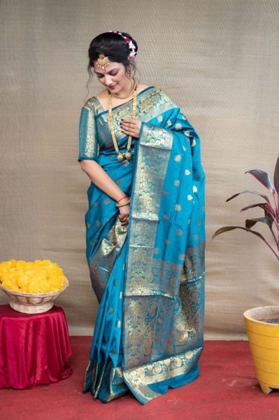 Wedding Wear Lichi Silk Saree  Silk Sarees Wholesale