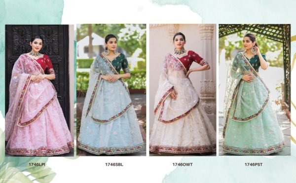 Wedding Wear Organza Embroidery Lace Broder Work Lehenga Choli Designer Lehenga Choli