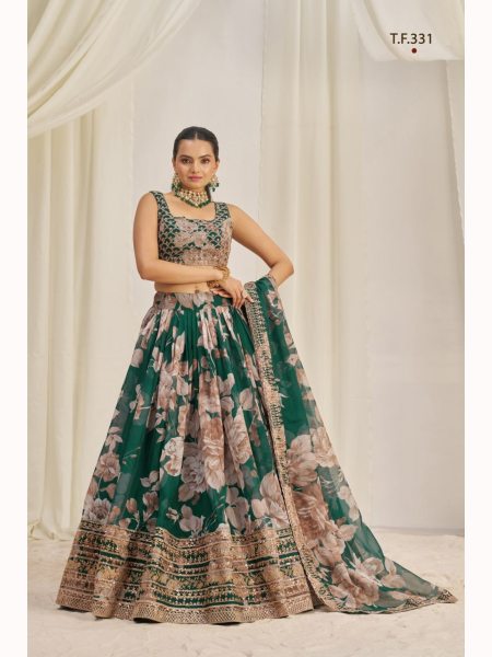 Wedding Wear Organza Lehenga Choli Collection  Designer Lehenga Choli