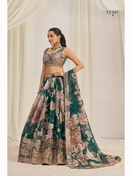 Wedding Wear Organza Lehenga Choli Collection  Designer Lehenga Choli