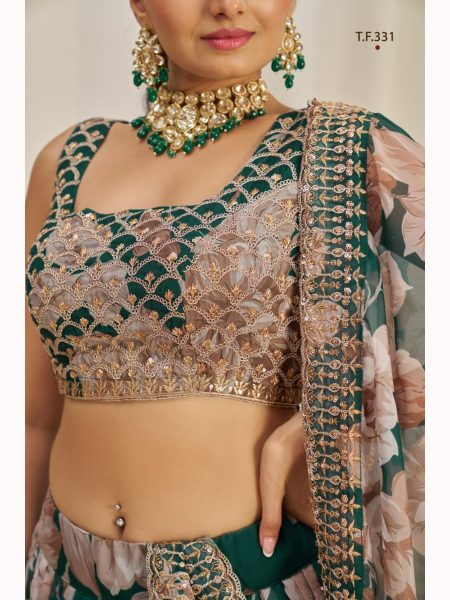 Wedding Wear Organza Lehenga Choli Collection  Designer Lehenga Choli