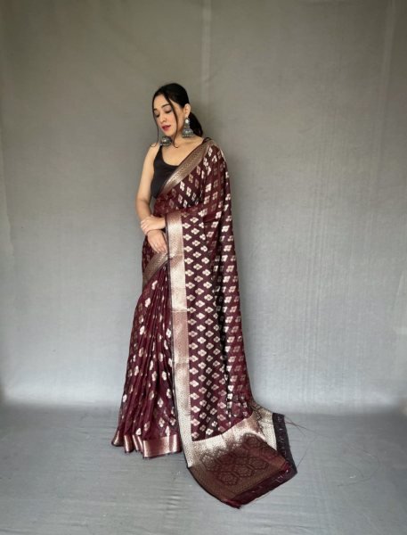Wedding Wear Pure Tabby Silk Saree  Silk Sarees Wholesale