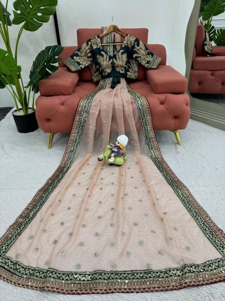 Wedding Wear Twil Net Saree With  Sequnce work Designer Wedding Sarees Wholesale