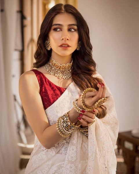 White Color Georgette Handwork Saree  Georgette Sarees Wholesale