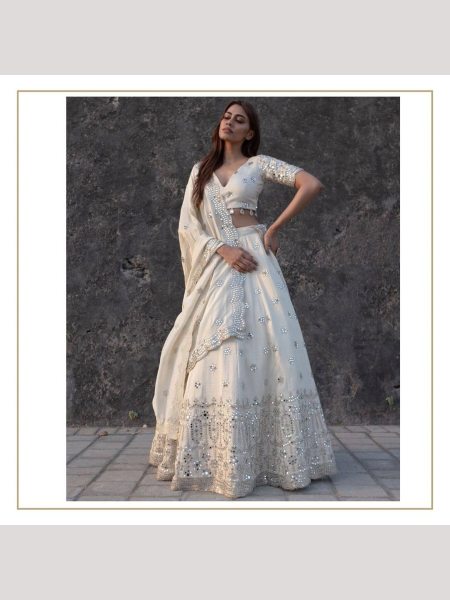 White Color Heavy Embroidery Work Lehenga Choli  Designer Lehenga Choli