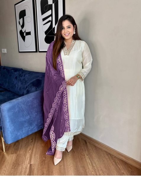 White Color Launching New Designer Party Wear Look Top Dupatta and Fully Stiched Bottom Ready To Wear Collection