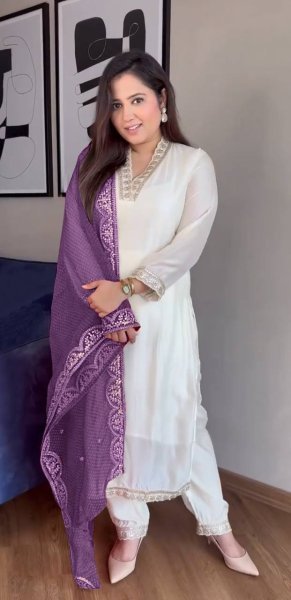 White Color Launching New Designer Party Wear Look Top Dupatta and Fully Stiched Bottom Ready To Wear Collection