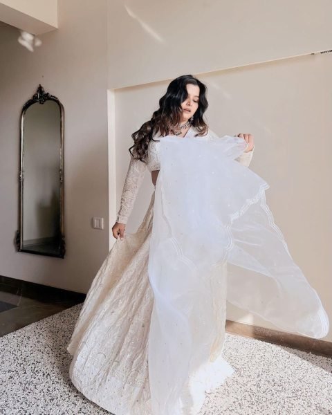 White Lucknowi Designer Lehenga Choli Designer Lehenga Choli