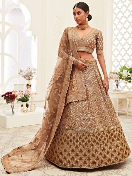 Wholesale Designer Lehenga Choli Elegant Slub Silk with Sequins Zari Embroidery Surat Manufacturer Supplier 
