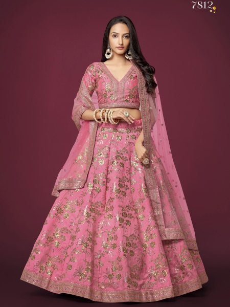 Wholesale Bridal Lehenga Choli in Surat Neon Slub Silk with Zari   Sequins Work New Arrival Designs