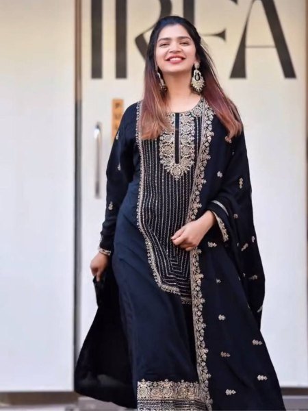 Wholesale Collection New Designer Party Wear Top and Pant with Fancy Duppata and Embroidery Works 