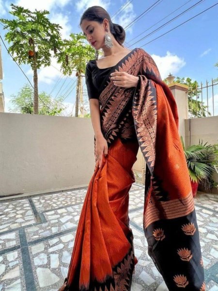  Wholesale Designer Banarasi Cotton Saree Trendy Jacquard Pattern Online Shopping for Festive  