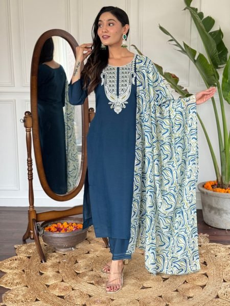 Wholesale Festival special Slub Cotton kurti With Bottom And Dupatta 3 Piece Kurti Set
