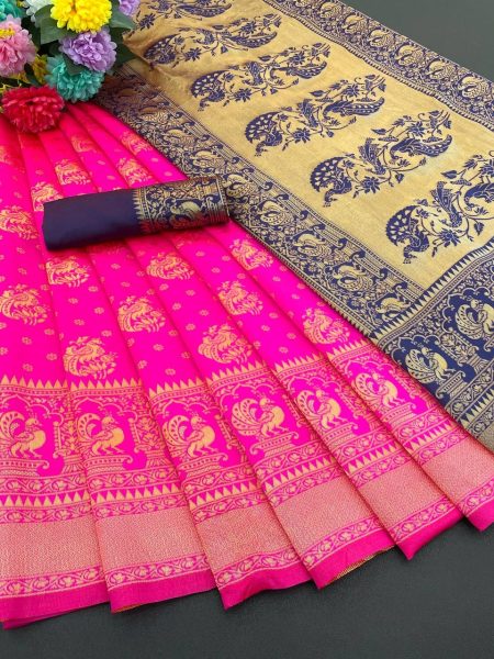 Wholesale Offer: Lichi Silk Banarasi Sarees for Weddings 2025 South Indian Saree 