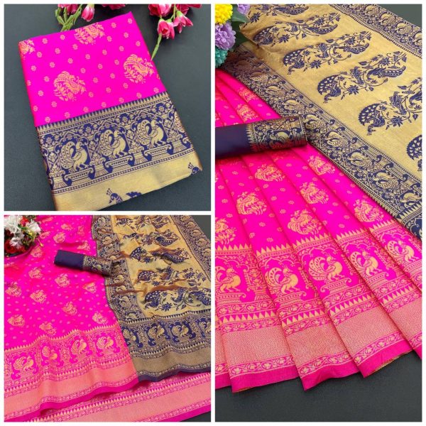 Wholesale Offer: Lichi Silk Banarasi Sarees for Weddings 2025 South Indian Saree 