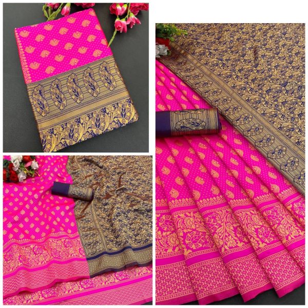 Wholesale Offer: Lichi Silk Banarasi Sarees for Weddings 2025 South Indian Saree 