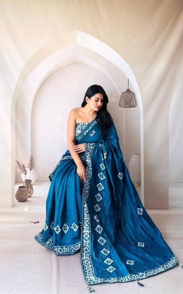 Wholesale Printed Saree for Resellers Best Price Cotton Saree with Latkan Finish Printed Cotton Sarees Wholesale
