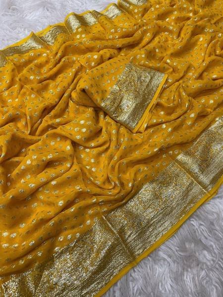 Wholesale Pure Viscose Georgette Saree 2025    Fancy Zari   Jacquard Border Georgette Sarees Wholesale