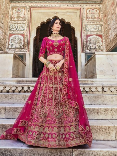 Wholesale Rate Bridal Special  Heavy Velvet With Fancy Dori Work Lehenga Choli  