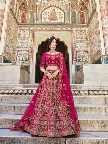 Wholesale Rate Bridal Special  Heavy Velvet With Fancy Dori Work Lehenga Choli  Bridal Lehenga Choli