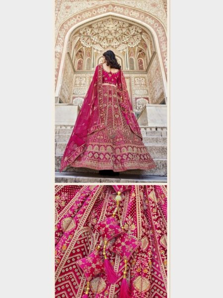 Wholesale Rate Bridal Special  Heavy Velvet With Fancy Dori Work Lehenga Choli  Bridal Lehenga Choli