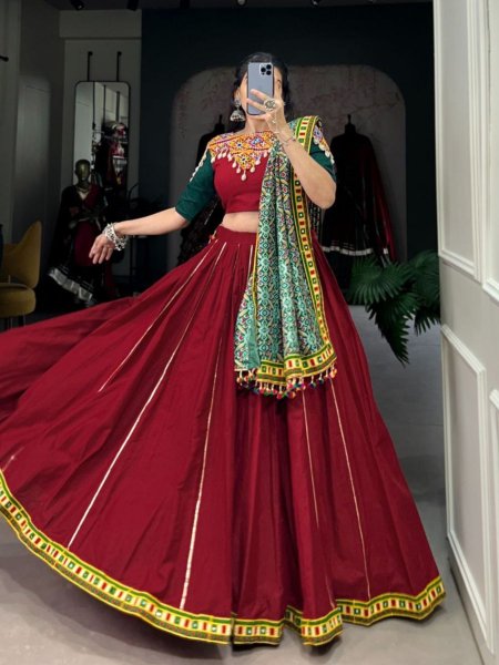 Wholesale Rate Navratri Special Pure Cotton Lehenga Choli  Navratri Lehnega Choli