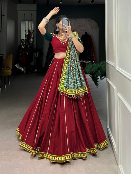 Wholesale Rate Navratri Special Pure Cotton Lehenga Choli  Navratri Lehnega Choli