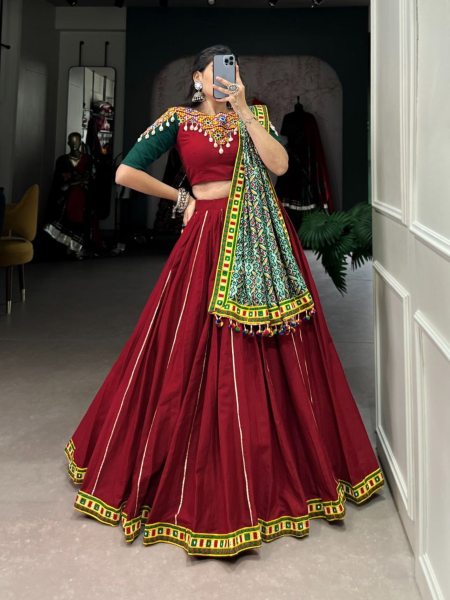 Wholesale Rate Navratri Special Pure Cotton Lehenga Choli  Navratri Lehnega Choli