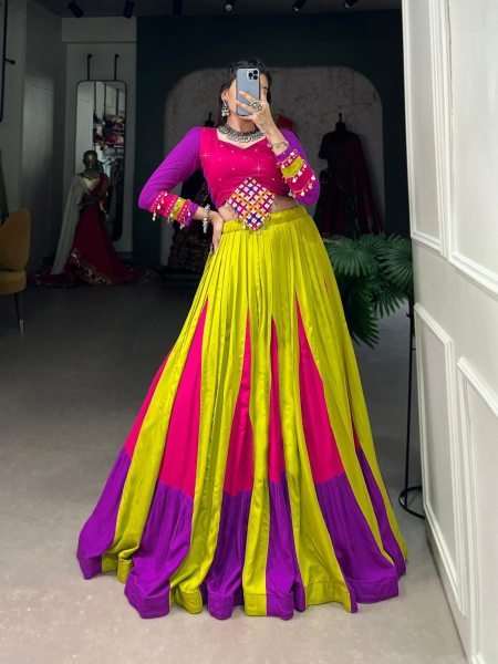 Wholesale Rate Navratri Special Pure Rayon Lehenga Choli  Navratri Lehnega Choli