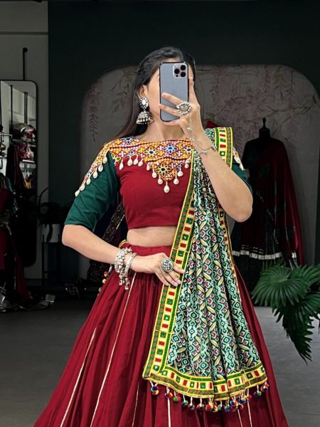 Wholesale Rate Navratri Special Pure Cotton Lehenga Choli  Navratri Lehnega Choli