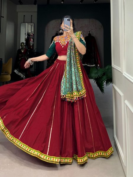 Wholesale Rate Navratri Special Pure Cotton Lehenga Choli  Navratri Lehnega Choli