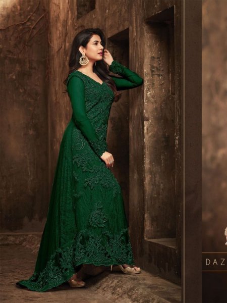 Wholesale Rate Net With Embroidery Work Anarkali Gown Suppliers Salwar Kameez