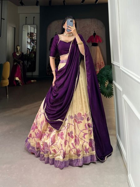 Wholesale Rate Silk Printed Lehenga Choli  Lehenga