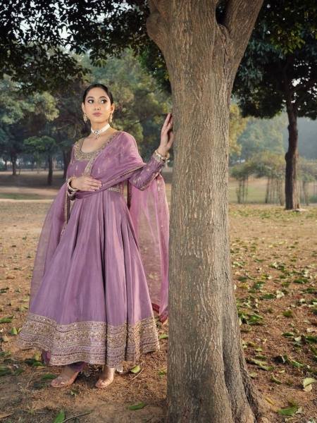 Wholesale Roman Silk Embroidery Sequin Gown with Dupatta For Wedding   Festive Ready 