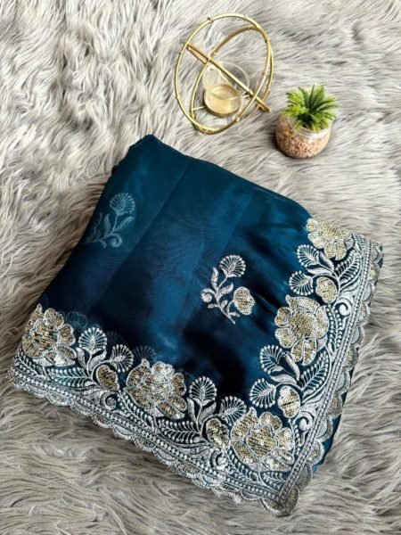 Wholesale Soft Zimmy Choo Silk Saree Elegant Embroidery Online Shopping for Womens Wear from Surat JIMMY CHOO SAREE