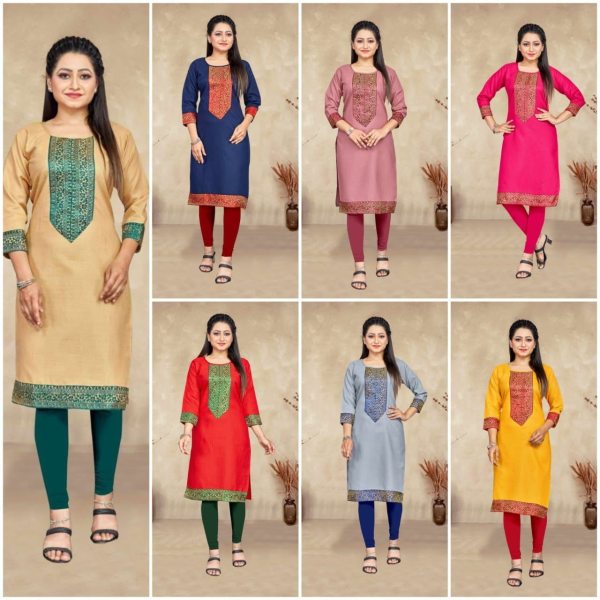 Women Beautiful Cotton Stylish Straight Kurti Cotton Kurtis Wholesale