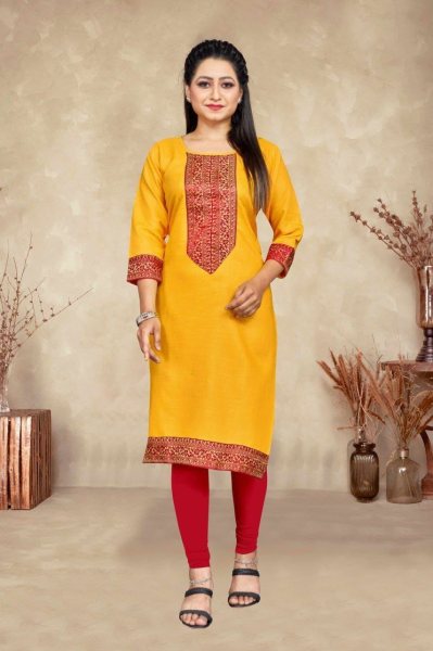 Women Beautiful Cotton Stylish Straight Kurti Cotton Kurtis Wholesale