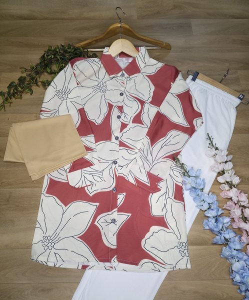 Women Collection  3-Piece Kurti Set with Lycra Plazzo and Cap Best Offer New Collection  CO ORD Sets