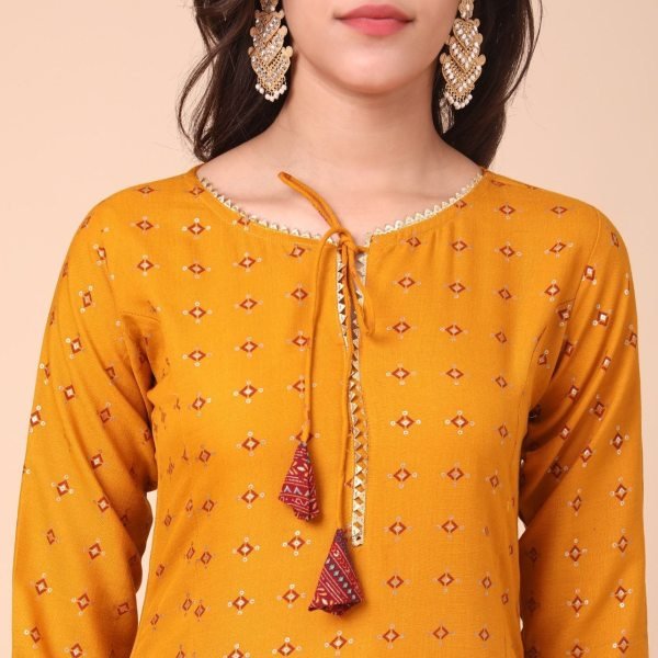 Women Cotton Blend Kurti Plazzo Set  Kurti With Bottom Wholesale