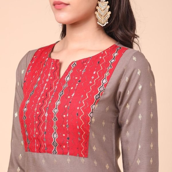 Women Cotton Blend Kurti Plazzo Set  Kurti With Bottom Wholesale