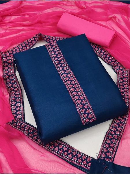 Embroidered Dress Material - Buy Embroidered Dress Material Online in India