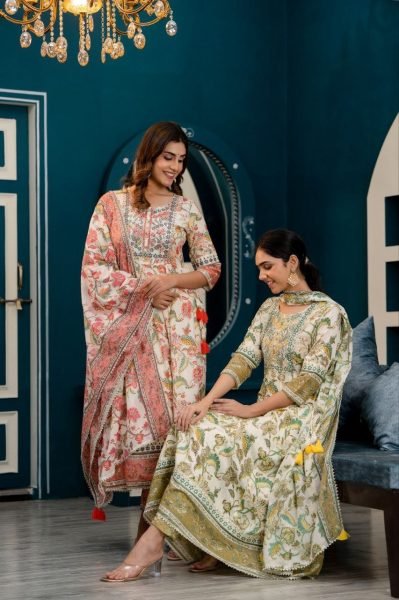 Women Cotton Printed Kurta and Pant Set With Dupatta  3 Piece Kurti Set