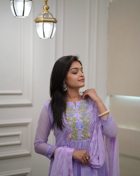 Embroidered Georgette Ready-to-Wear Anarkali Kurti Set for Women Anarkali Kurtis 