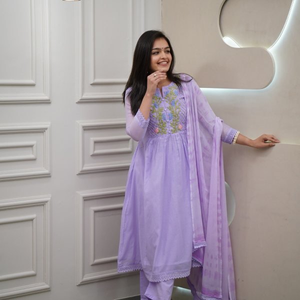 Embroidered Georgette Ready-to-Wear Anarkali Kurti Set for Women Anarkali Kurtis 