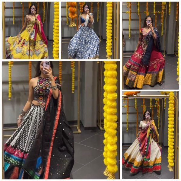 Women Embroidery Work Party Wear Lehenga Choli Navratri Lehnega Choli