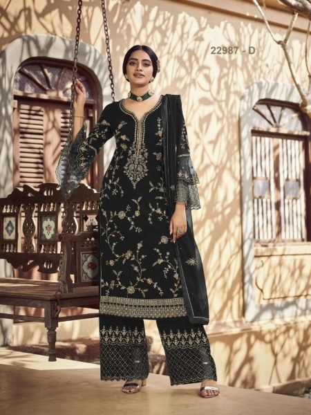 Women Georgette with Embroidery Sequence work Plazzo Suits  Designer Plazzo Salwar Suits Wholesale