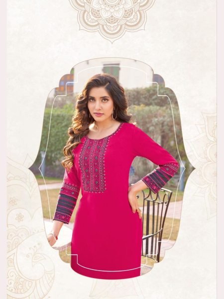 Women Heavy Reyon Handwork Full Set Kurtis Collection  Full Set Kurti