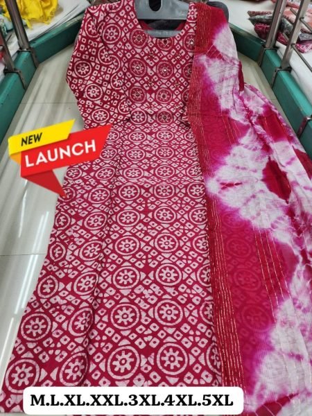 Women Muslin Rayon Kurti Dupatta Set Kurti With Dupatta Wholesale