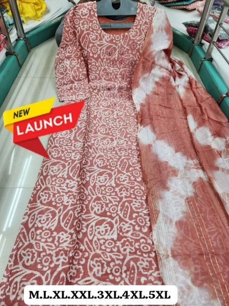 Women Muslin Rayon Kurti Dupatta Set Kurti With Dupatta Wholesale