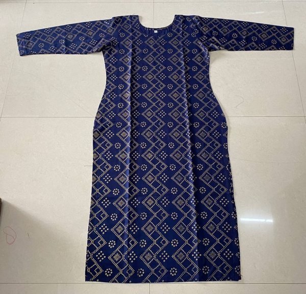 Women Printed Cotton Rayon A line Kurta  Printed Kurtis